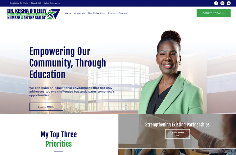 Dr. Kesha O'Reilly Website